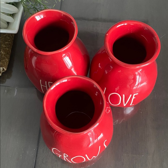 New🌈 Large Rae Dunn Ceramic Vases LOVE GROWS HERE decor - Picture 2 of 8